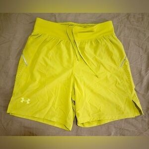 Under Armour • Yellow Reflective UA Launch Elite 7” Shorts • Size Men’s Small